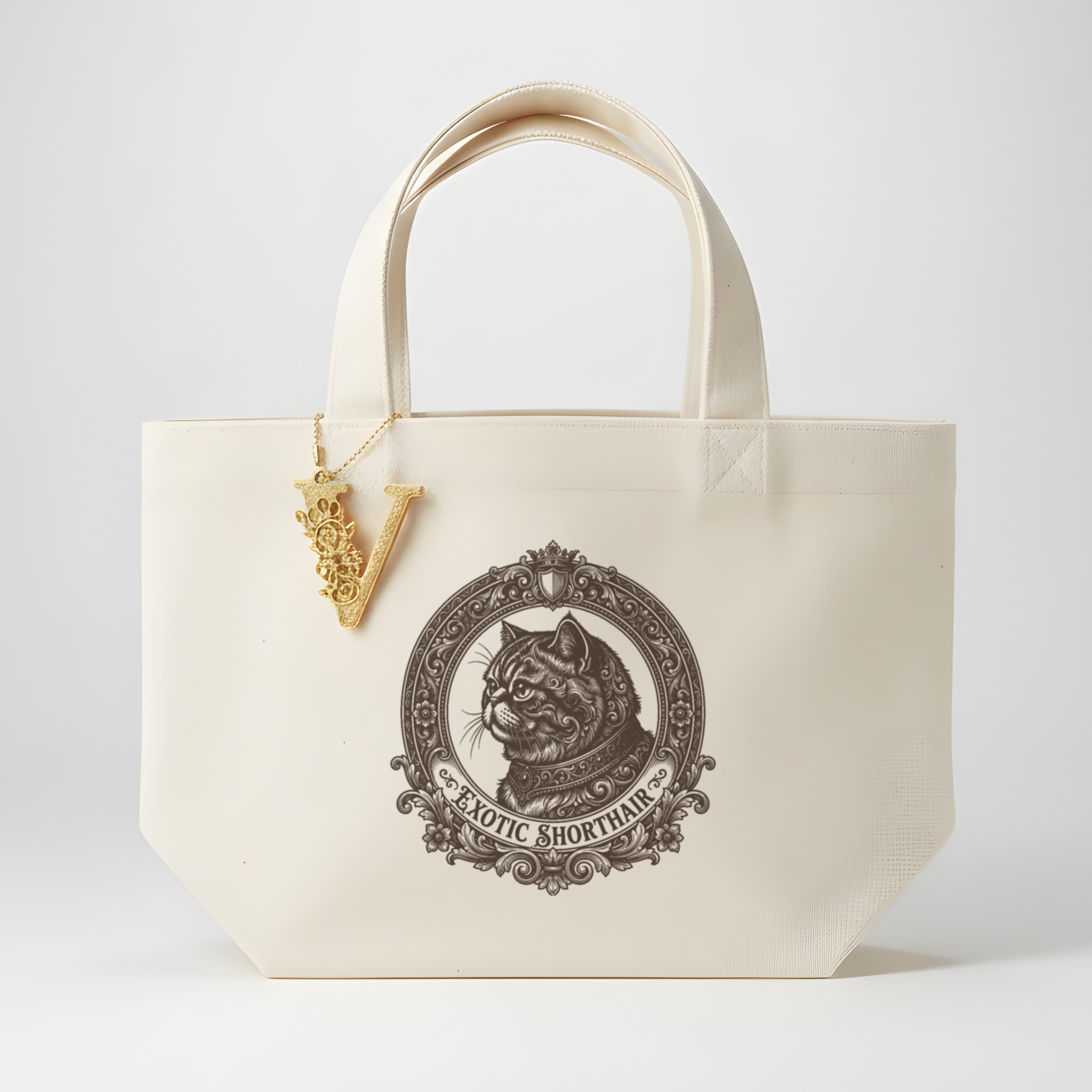 Exotic Shorthair Renaissance Portrait Mini Tote Bag