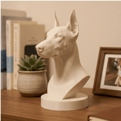 Doberman Renaissance Portrait Bust Sculpture