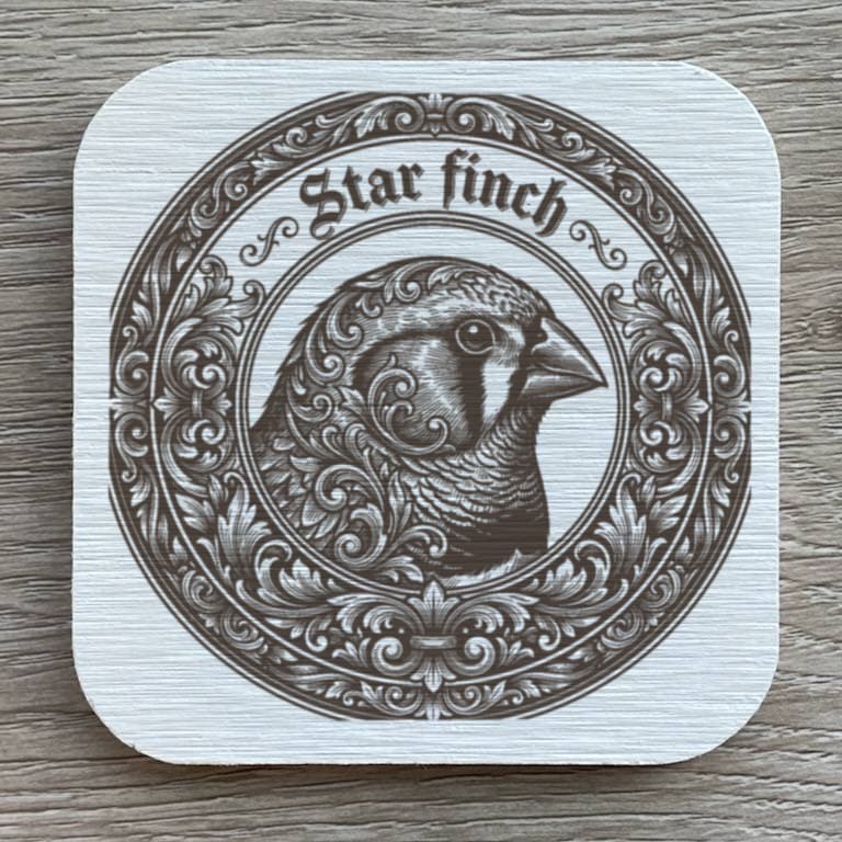 Star finch Renaissance Portrait Coaster Set