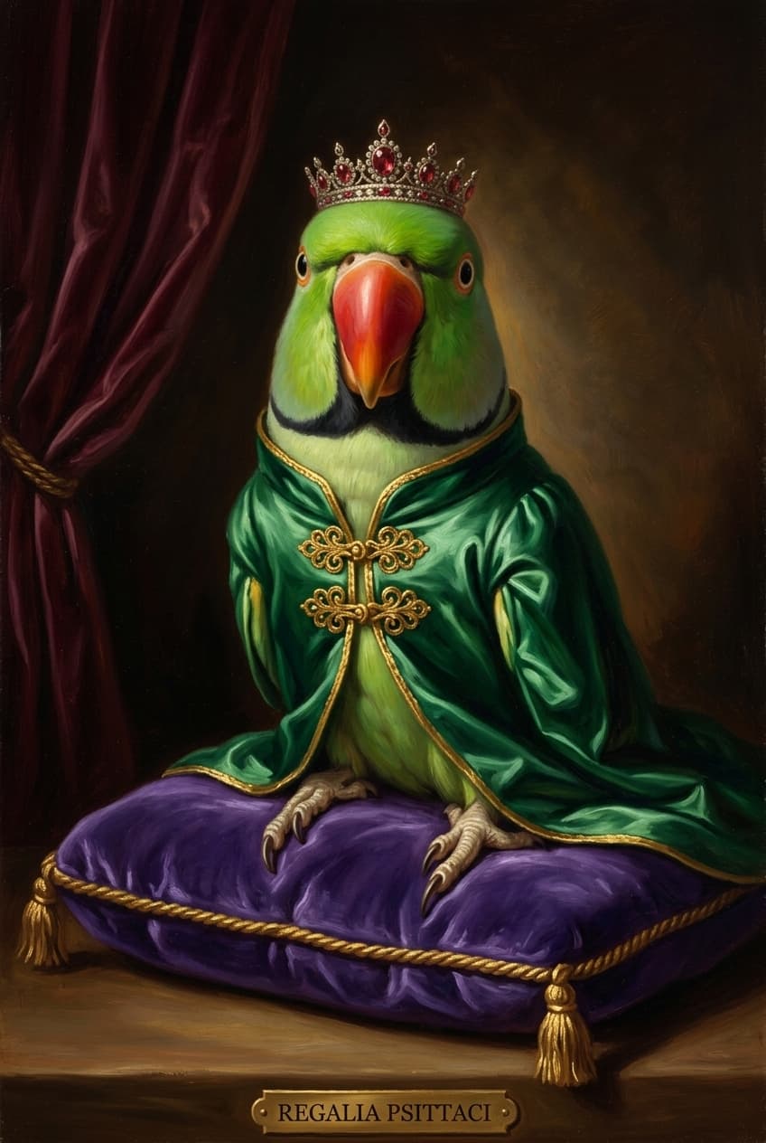 アレクサンドリンインコのTシャツ