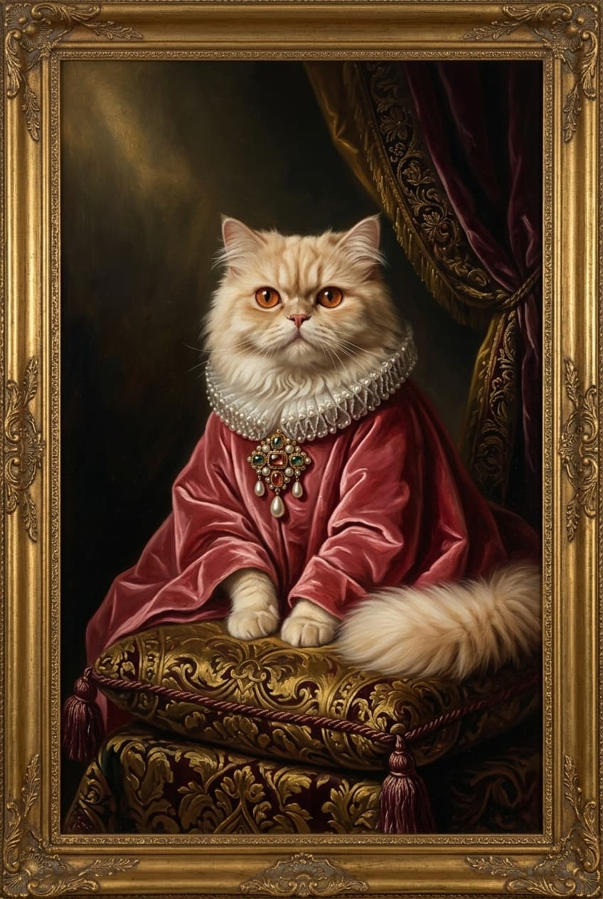 ペルシャ猫のTシャツ