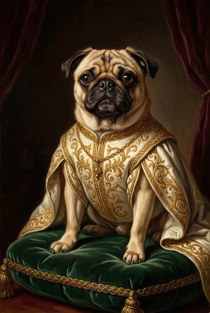 パグのトートバッグ