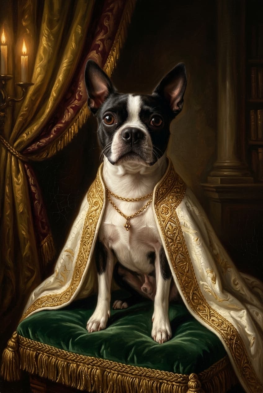 ボストンテリアのトートバッグ