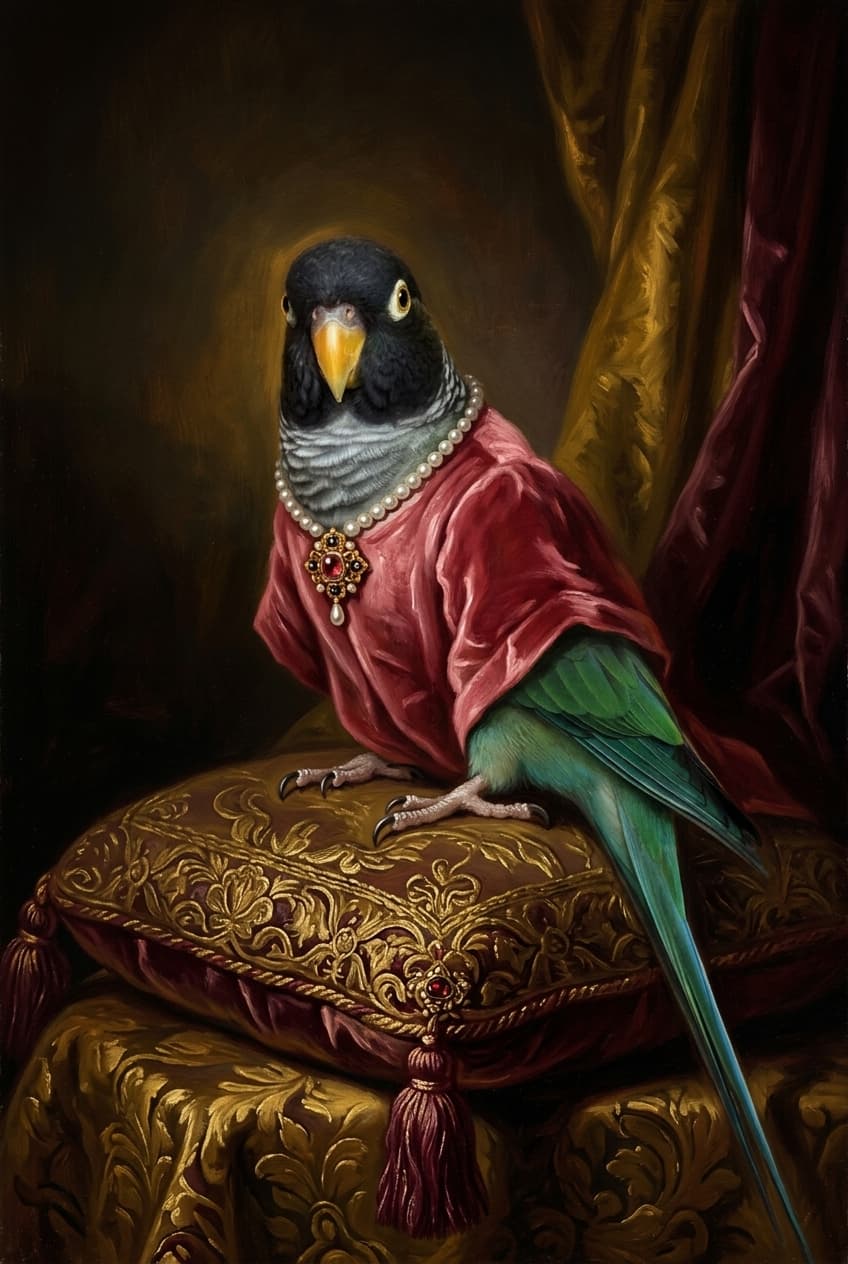 ダルマインコのルネサンス風肖像画