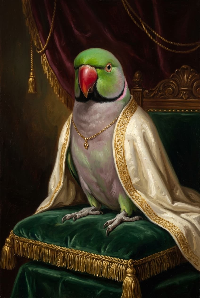 ダルマインコのルネサンス風肖像画