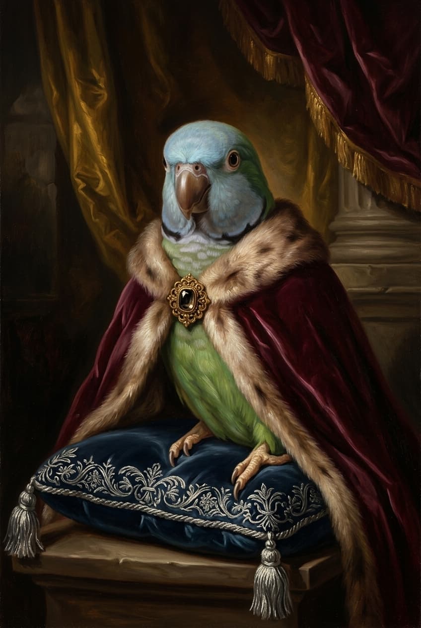 ダルマインコのルネサンス風肖像画