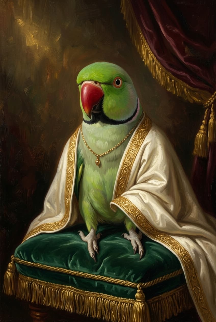 アレクサンドリンインコのTシャツ