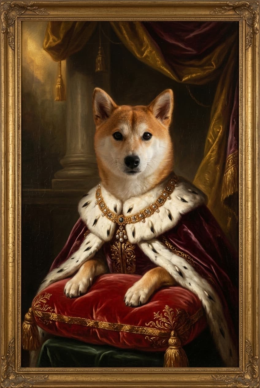 柴犬の額装プリント