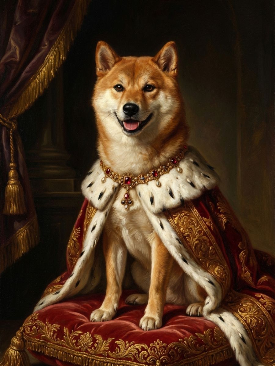 柴犬のルネサンス風肖像画